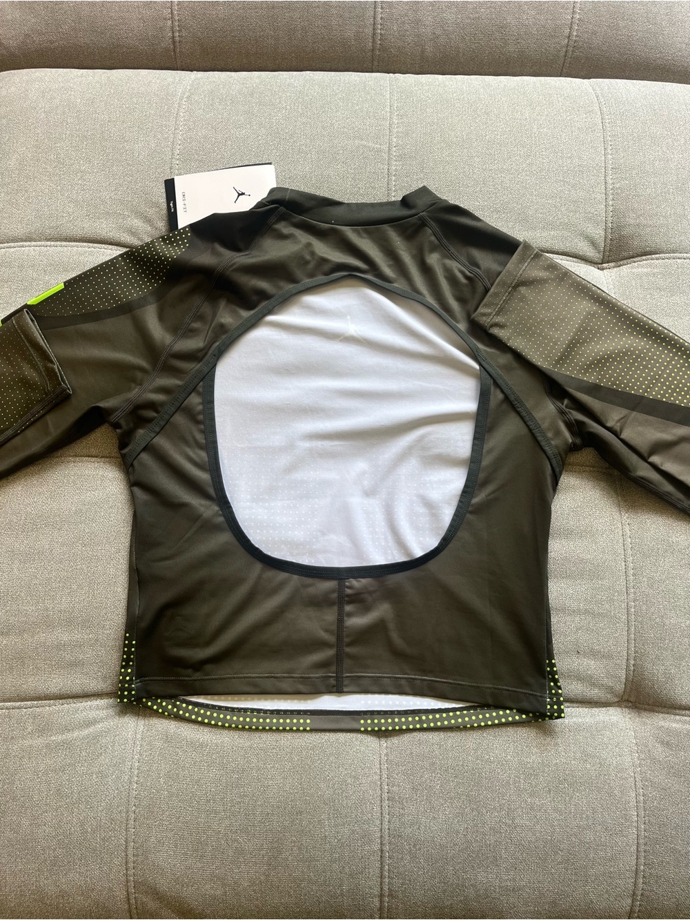 NWT Nike Jordan Sport Dri-FIT Long-Sleeve Performance Top W’s Medium Olive Green - Picture 5 of 7